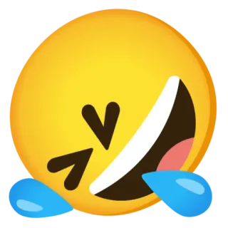 🤣 b56580f6 絵文字, 笑い, 泣き, 黄色, 幸せ, 涙 telegram sticker