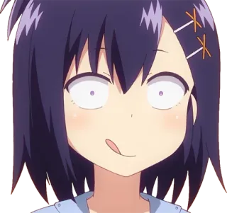 😋 093cc846 Anime, Cartoon, Manga, Grappig, Uitdrukking, Meisje whatsapp sticker