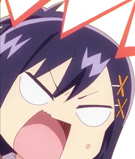 😡 39c104fb Anime, Uitdrukking, Boos, Schreeuwen, Cartoon, Manga, Reactie whatsapp sticker