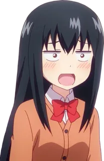 😳 3b3e0c06 Anime, Meisje, Grappig, Expressie, Cartoon, Animatie whatsapp sticker