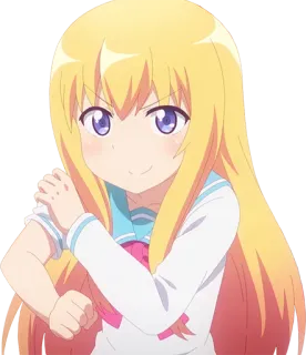 😃 683bcaff Gabriel White Tenma Gabriel DropOut Anime, Manga, Personage, Meisje, Engel, Blond, Schooluniform whatsapp sticker