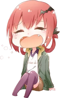 😴 ebef972e I can do Anime, Schattig, Kawaii, Huilend, Verdrietig, Cartoon whatsapp sticker