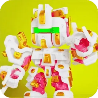 🕺 12639f8d robot, jouet, dessin animé, futuriste, blanc, or telegram sticker