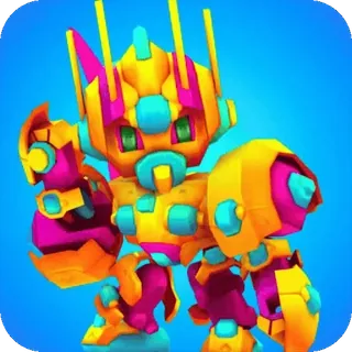 ⛏️ 189663c9 robot, jouet, dessin animé, coloré, mecha, art numérique, futuriste telegram sticker