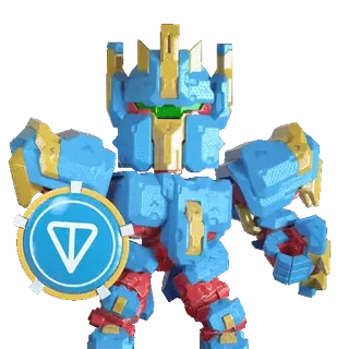 🛡 1d7343ee robot, jouet, bleu, androïde, personnage, armure telegram sticker