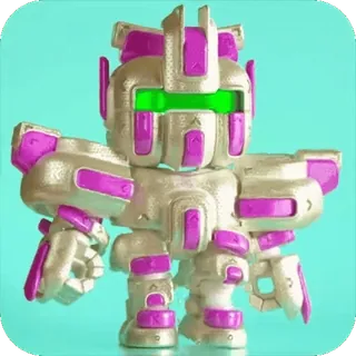 🕺 9b981720 robot, jouet, futuriste, rose, or, androïde, cyborg telegram sticker