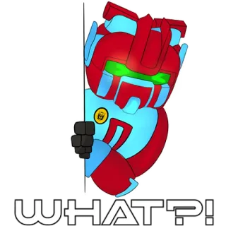 🤷 b06c88e0 WHAT?! робот, вопрос, путаница, удивление, анимация whatsapp sticker