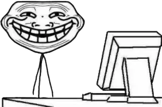 😅 0565363a Trollface มีม, โทรลล์, อินเทอร์เน็ต, ตลก, โทรลล์เฟซ telegram sticker