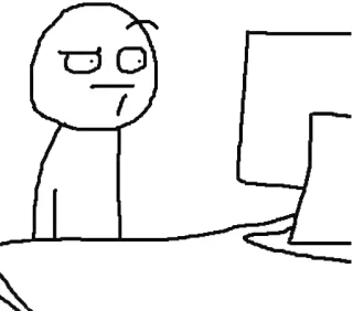 Guy Behind The Desk whatsapp stickers