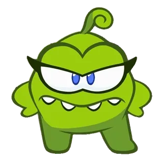 😡 2dde964a Om Nom Cut the Rope Om Nom, Cut the Rope, personnage de jeu, monstre vert, personnage de dessin animé, en colère, mignon whatsapp sticker
