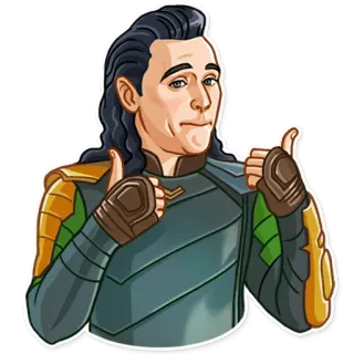 👍 3c55d371 Loki Loki, Marvel, Personagem, Polegar para cima telegram sticker