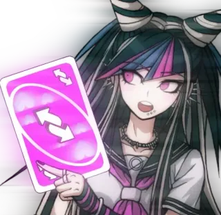 💗 2ea2ea03 Ibuki Mioda Danganronpa Anime, Umkehrkarte, Danganronpa, Ibuki Mioda, Cartoon, Pink, Uno telegram sticker