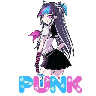 😜 961de074 PUNK Punk, Anime, Mädchen, Goth, Aufkleber telegram sticker