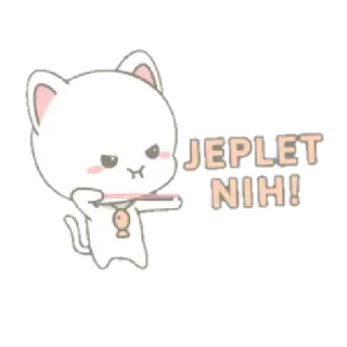 🤬 ae3cb6b0 JEPLET NIH! แมว, น่ารัก, ลูกศร, ธนู, สติกเกอร์ telegram sticker