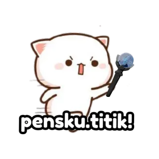😄 e46ab8ed pensku.titik! แมว, น่ารัก, คาวาอิ, สติกเกอร์ telegram sticker