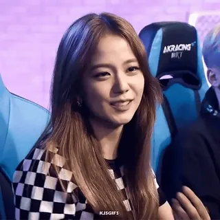 💗 342b4e49 KJSGIFS wanita, potret, orang, senyum telegram sticker