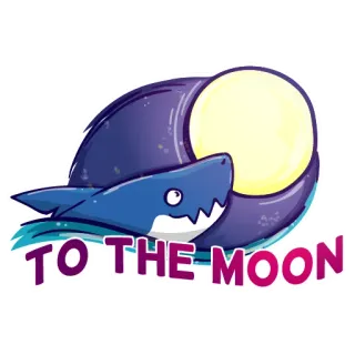 🚀 9824ad46 TO THE MOON 鲨鱼, 月亮, 加密货币, 股市, 金融, 投资, 梗 telegram sticker