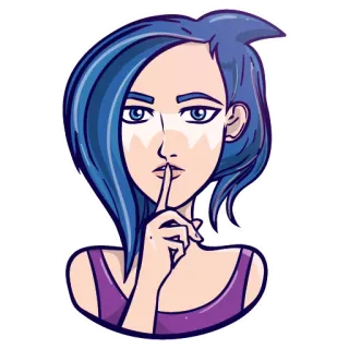 🤫 acad52c6 女人, 嘘, 安静, 安静, 女孩, 沉默 telegram sticker