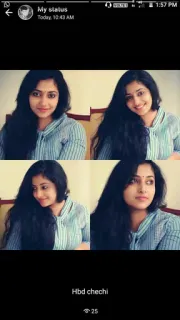 🤑 5abfb992 Hbd chechi wanita, potret, selamat ulang tahun, kolase telegram sticker