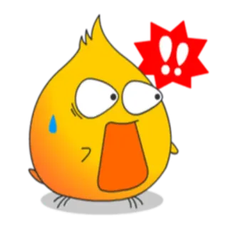 Жёлтый цыпленок @StikerDi telegram stickers