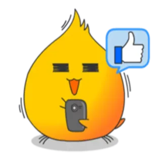👍 cf468a86 이모티콘, 새, 좋아요, 휴대폰, 좋아요, 인터넷, 소셜 미디어 telegram sticker