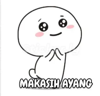 🌷 4a27fc4c MAKASIH AYANG bedankt, schattig, cartoon, liefdevol, groet telegram sticker