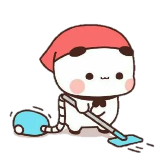 🐻 d27dd71f Kartun, Binatang, Pembersihan, Penyedot debu, Lucu telegram sticker
