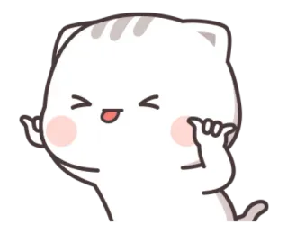 😹 0b937852 кот, милый, каваий, наклейка, шака, знак мира, животное telegram sticker