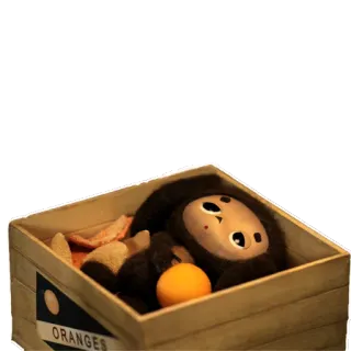 💆‍♂️ 8b754f2e ORANGES pomarańcze, pudełko, lalka telegram sticker
