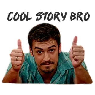😱 c9645ff4 COOL STORY BRO Jempol ke atas, Sarkasme, Meme, Cerita bagus telegram sticker