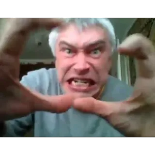 👐 069b1e41 angry, man, face, expression, screaming telegram sticker