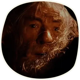 😭 06658aa0 Gandalf Lord of the Rings mago, ian mckellen, terra di mezzo, fantasy, magia whatsapp sticker