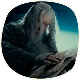 🥅 2874b779 Gandalf Lord of the Rings mago, magia, fantasy, Terra di Mezzo, vecchio whatsapp sticker