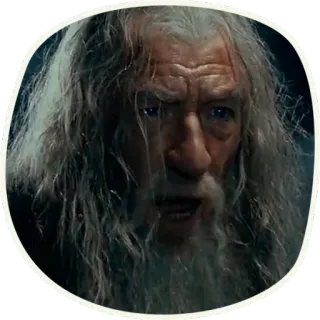😠 2e99530e Gandalf The Lord of the Rings mago, Terra di Mezzo, fantasy, film, magia whatsapp sticker