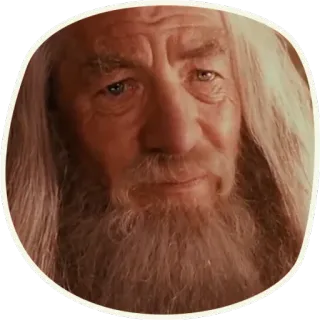 ☺️ 7e7ef39f Gandalf Lord of the Rings mago, fantasy, magia, terra di mezzo, Ian McKellen whatsapp sticker