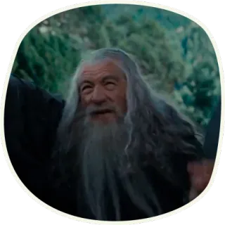 😀 8cf82941 Gandalf Lord of the Rings mago, film, fantasy, magia whatsapp sticker