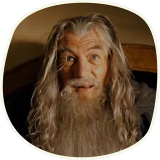 😀 a40b55c2 Gandalf Lord of the Rings mago, fantasy, film, il signore degli anelli, magia whatsapp sticker