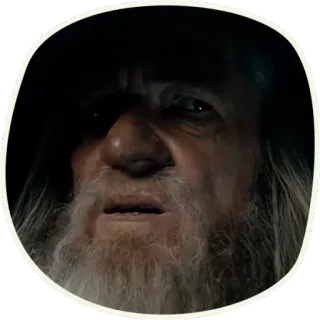 😠 b6feea8a Gandalf The Lord of the Rings mago, fantasy, Terra di Mezzo, magia whatsapp sticker