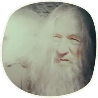 ☺️ b9aefbbf Gandalf The Lord of the Rings mago, fantasy, vecchio, barba, magia whatsapp sticker