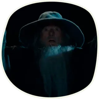 😧 f2b222eb Gandalf The Lord of the Rings mago, fantasy, film, magia, Terra di Mezzo whatsapp sticker