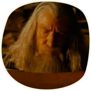 😐 fb6cabd8 Gandalf Lord of the Rings mago, magia, fantasy, film, tolkien whatsapp sticker