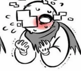 ❤️ 0f3a3508 cartoon, sick, glitch, error, sad telegram sticker