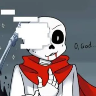 ❤️ 14d12596 Sans O, God... skeleton, horror, gore, blood, monster telegram sticker