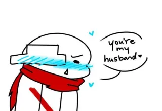 ❤️ 5678cf5c You're my husband love, cute, romance, scarf, heart, lgbtq telegram sticker