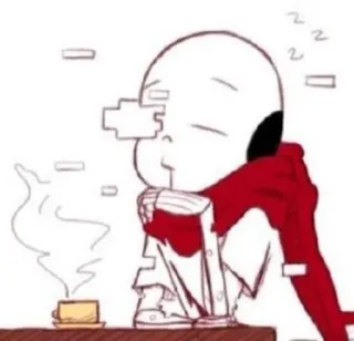 ❤️ 94907b10 Sans Undertale skeleton, sleeping, cute, undertale, scarf telegram sticker