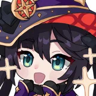 😮 428481e9 Mona Genshin Impact Mona, Genshin Impact, Anime, Jeu, Sticker, Mignon, Chibi telegram sticker