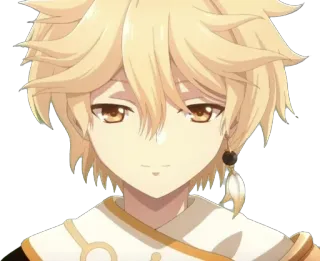 🙂 0c383c79 Aether Genshin Impact 空, 原神, アニメ, ゲームキャラクター, 旅人, 男性キャラクター, 金髪 telegram sticker