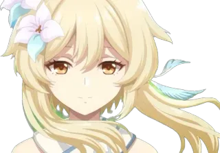 🙂 14cebb10 Lumine Genshin Impact ルミネ, 原神, アニメ, ゲームキャラクター, 金髪, 女性 telegram sticker