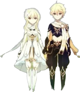 👫 366e7888 Aether Genshin Impact ビデオゲーム, アニメ, 原神, 空, 蛍, キャラクター telegram sticker