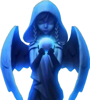 😇 ec6e079a 天使, 像, 青, 翼, 光, 球 telegram sticker